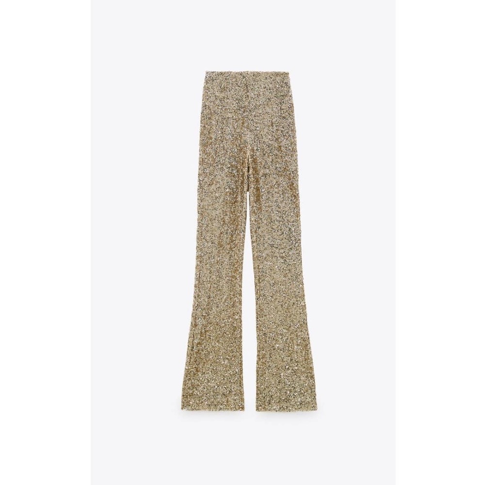 NWT Zara Limited Edition Flared Sequin Leggings